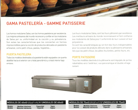 SALVA MODULAR patisserie oven 2x2 pl 40/60 op rijskast - vorig model