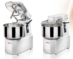 Un pétrin spirale VEMA avec tête relevable et cuve amovible